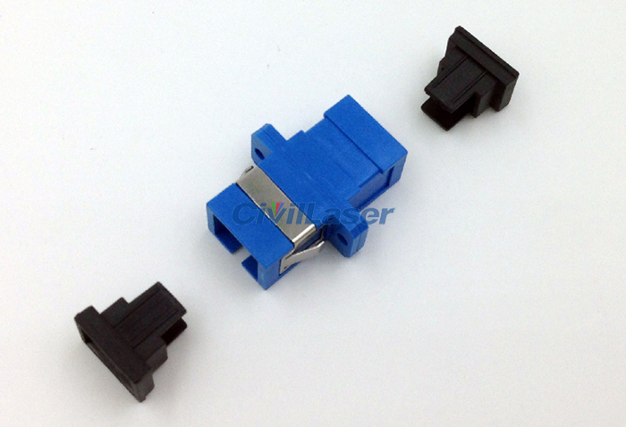 SC Fiber Optic Adapter Singal Mode Singal Core Blue Flange
